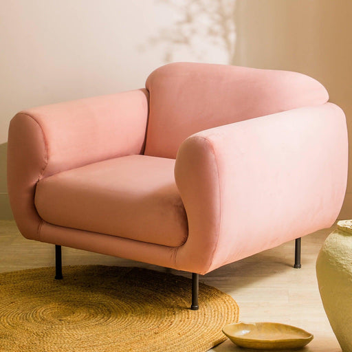 Buy Sofas - Kenzo Comfortable Modern Upholstery Pink Color Sofa For Living Room Bedroom Or Office by Orange Tree on IKIRU online store