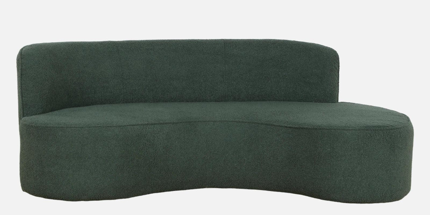 Buy Sofas - Miami 3 Seater Modern design living room sofa with Curve design and Boucle Finish upholstered fabric in Green Color by Furnitech on IKIRU online store