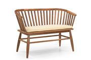Buy Sofas - Monte Teak Wood Striped Bench | 2 seater wooden sofa by Deeke Collection on IKIRU online store