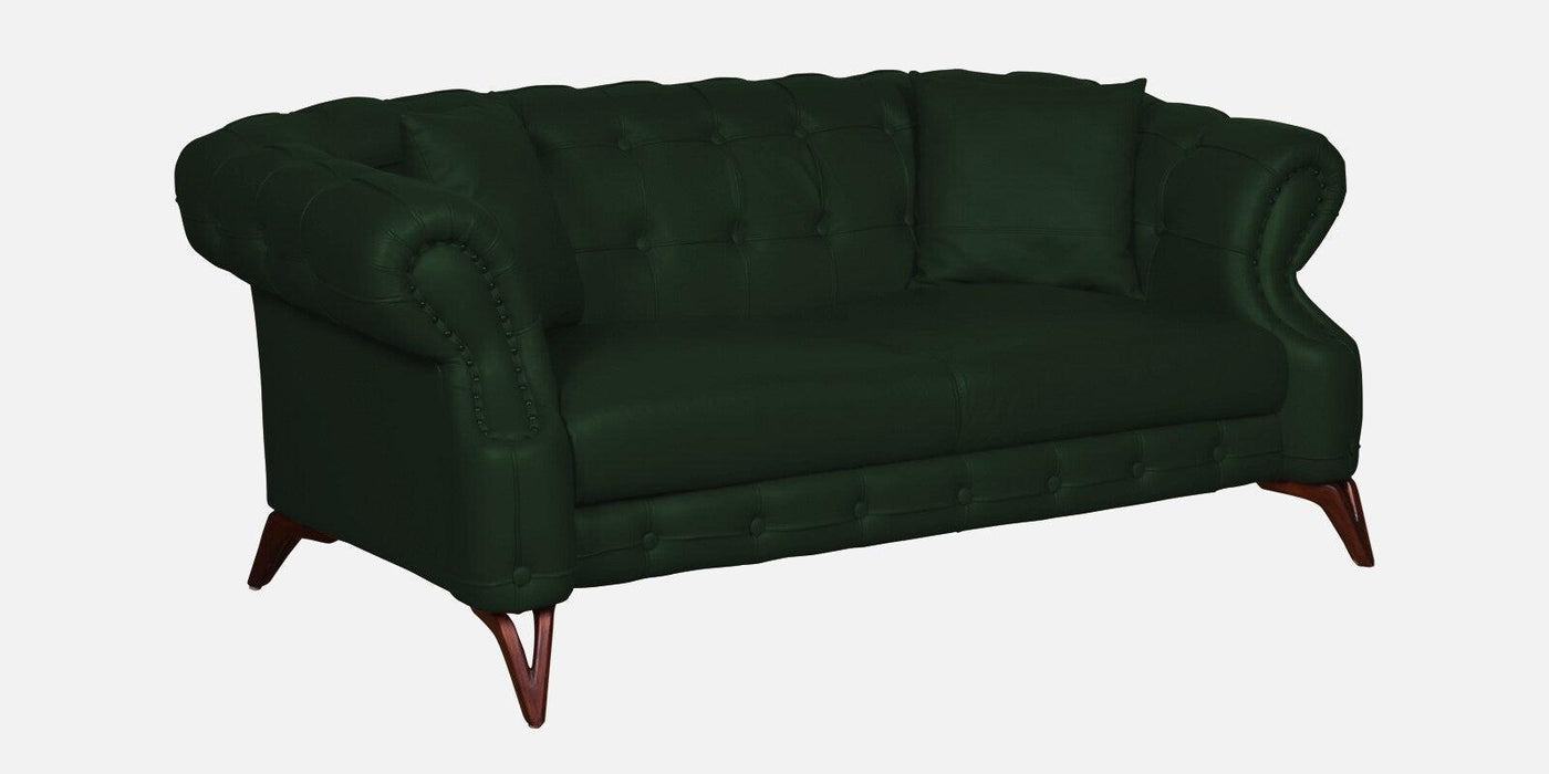 Buy Sofas - Vivaldi Genuine Leather Modern design Fabric sofa In Olive Green Colour by Furnitech on IKIRU online store