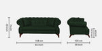 Buy Sofas - Vivaldi Genuine Leather Modern design Fabric sofa In Olive Green Colour by Furnitech on IKIRU online store