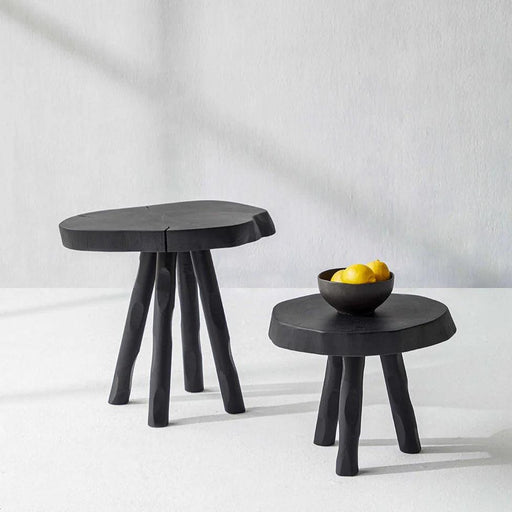 Buy Stool - Wood Uneven Stools Set of 2 | End Table for Home Decor by Objectry on IKIRU online store