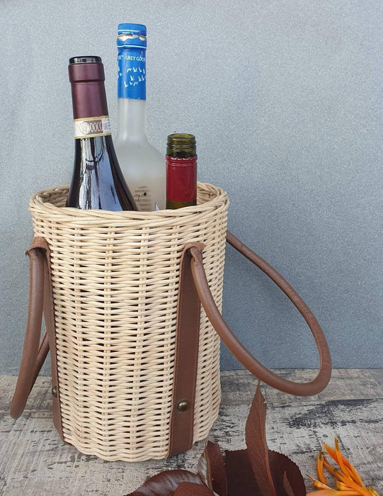 Buy Storage & Organizer - Cinnamon Cylindrical Cane Basket | Portable Laundry Basket by The ASF shop on IKIRU online store