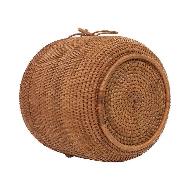 Buy Storage & Organizer - Rattan Storage Box With Lid | Natural Woven Basket For Living Room & Bedroom by Tesu on IKIRU online store