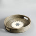 Buy Storage Tray & Basket - Natural Grey Seagrass Mandala Round Tray Basket with Handles For Home by Home4U on IKIRU online store