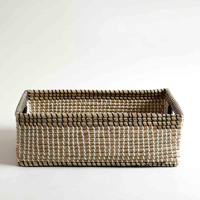 Buy Storage Tray & Basket - Zaire Seagrass Tray | Organiser For Side Table by Home4U on IKIRU online store