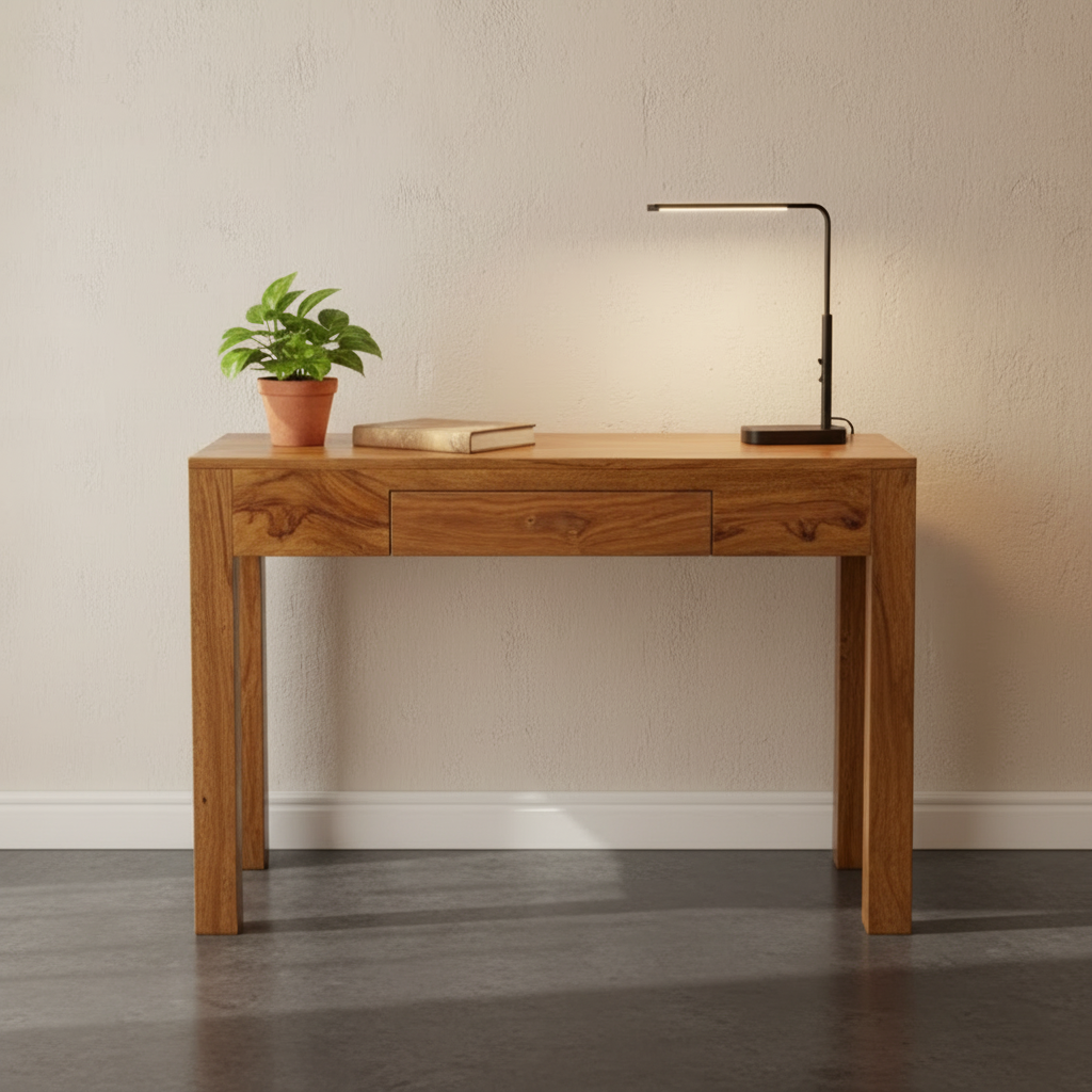 Rectangular Sheesham Wood Study And Corner Table For Home