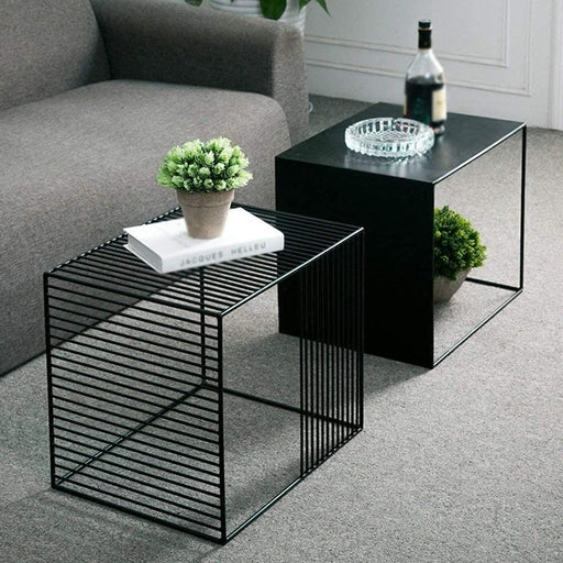 Buy Table - Black Metal Modern Center Table Set Of 2 | Coffee Table For Hallway & Living Room by Handicrafts Town on IKIRU online store