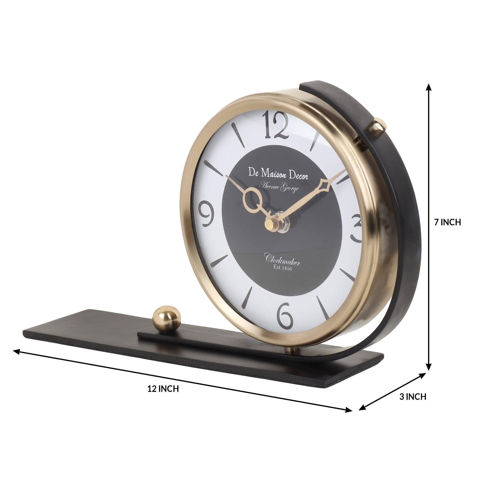 Buy Table Clock - Aleksi 2 | Table Clock for Home Decoration by De Maison Decor on IKIRU online store