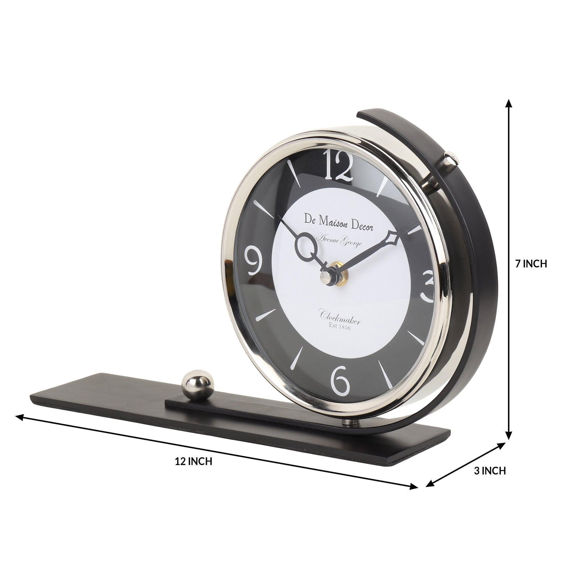 Buy Table Clock - Aleksi 2 | Table Clock for Home Decoration by De Maison Decor on IKIRU online store