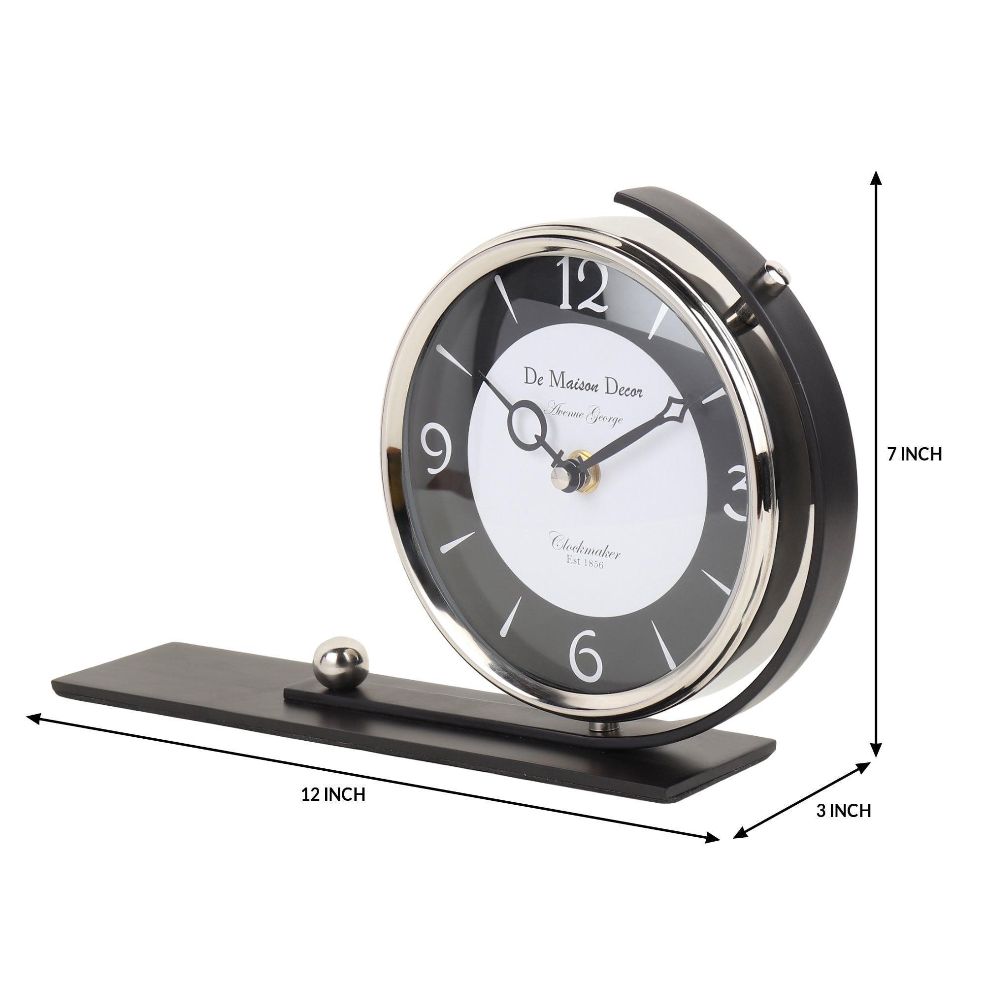 Buy Table Clock - Aleksi 2 | Table Clock for Home Decoration by De Maison Decor on IKIRU online store