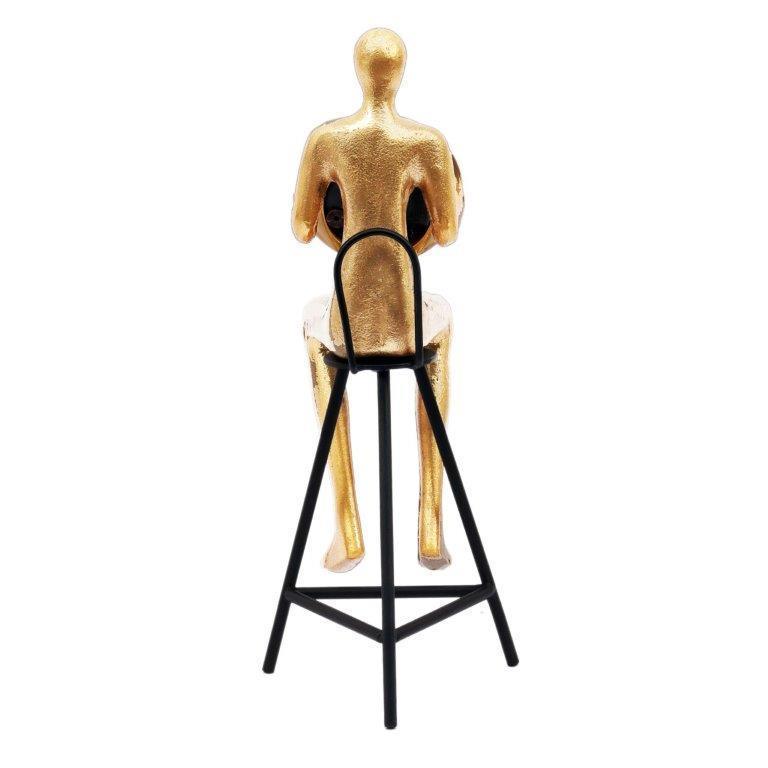 Buy Table Clock - Antique Black Metallic Modern Sitting Man Table Clock For Living Room & Table Decor by De Maison Decor on IKIRU online store