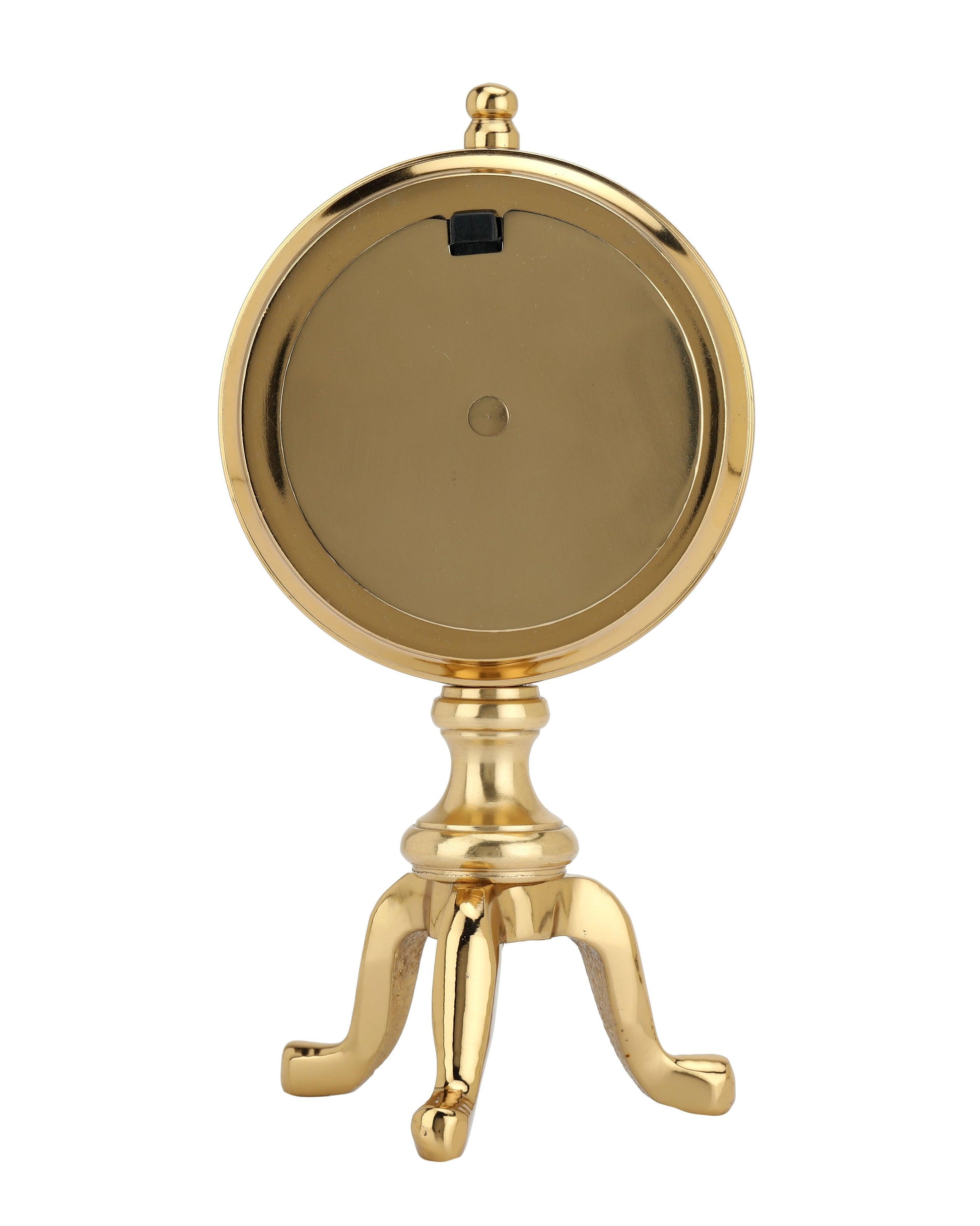 Buy Table Clock - Chrono Aluminium Decorative Golden Table Clock For Home & Office Desk by De Maison Decor on IKIRU online store