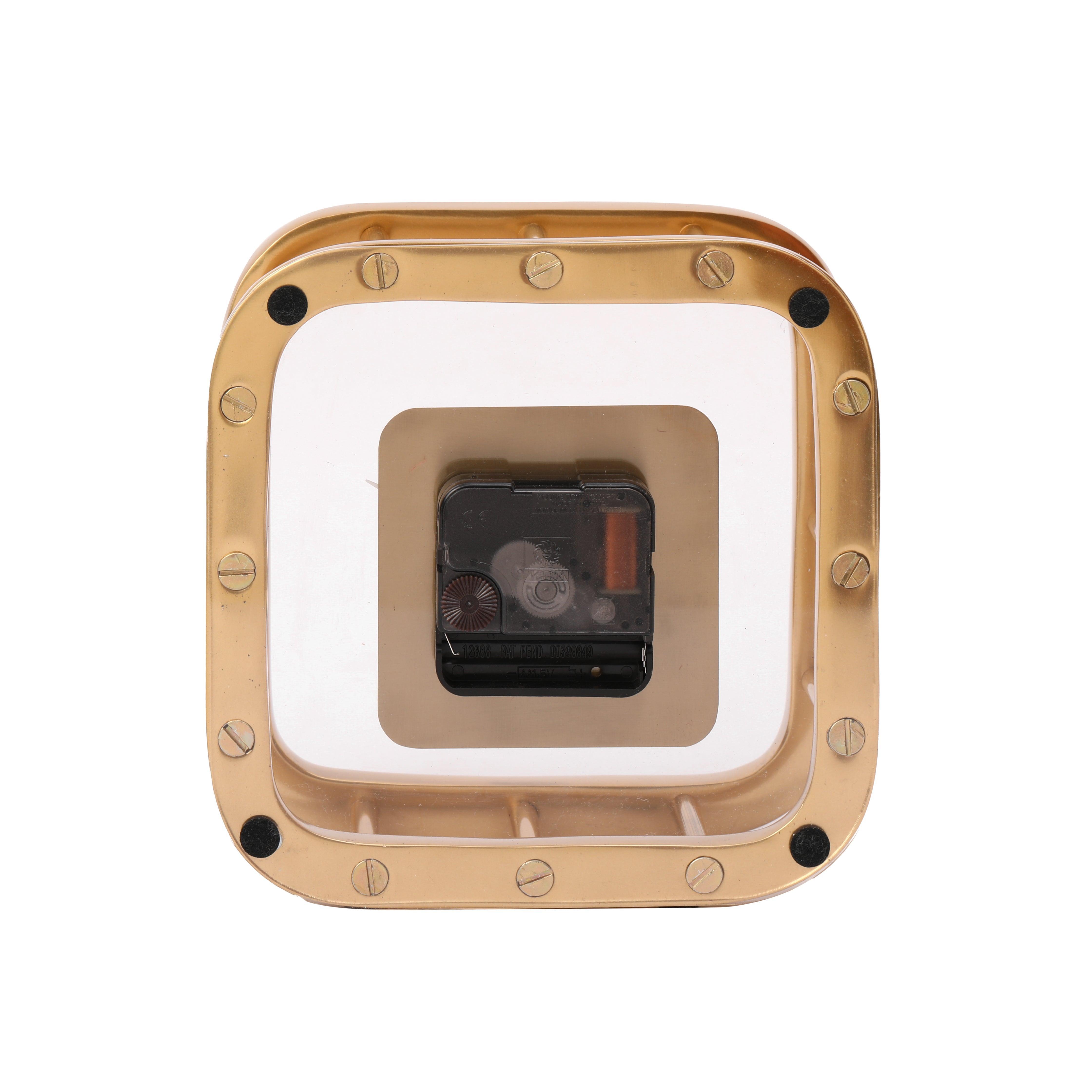 Buy Table Clock - Golden Aurelian Table Clock | Desk Clocks For Living Room by De Maison Decor on IKIRU online store