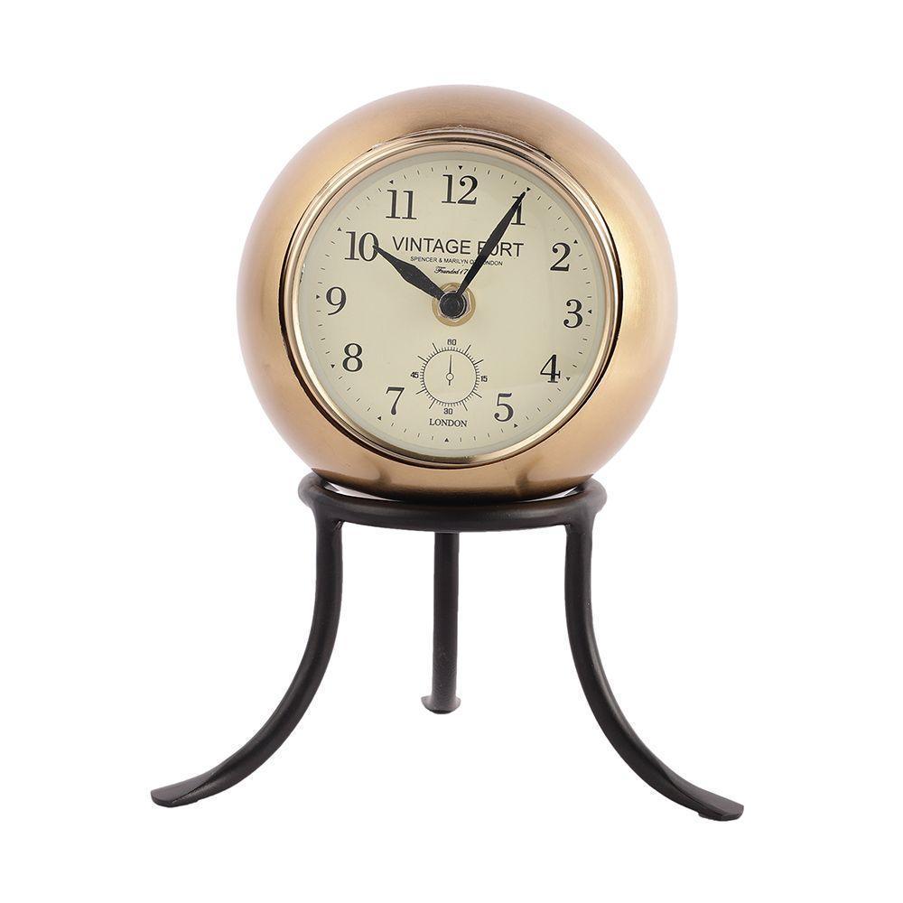 Buy Table Clock - Seated Sphere Decorative Table Clock For Living Room & Bedroom by De Maison Decor on IKIRU online store
