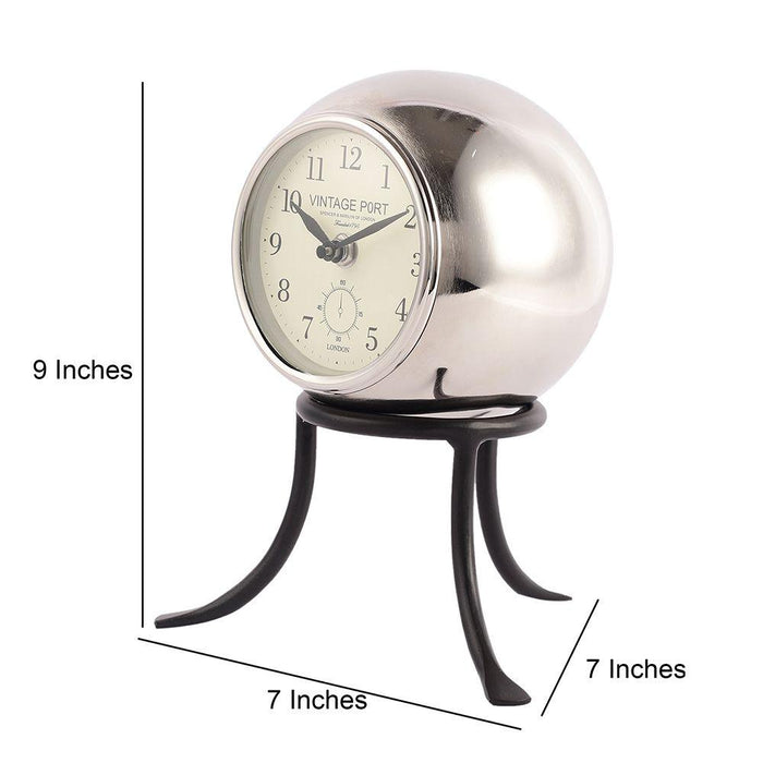 Buy Table Clock - Seated Sphere Decorative Table Clock For Living Room & Bedroom by De Maison Decor on IKIRU online store