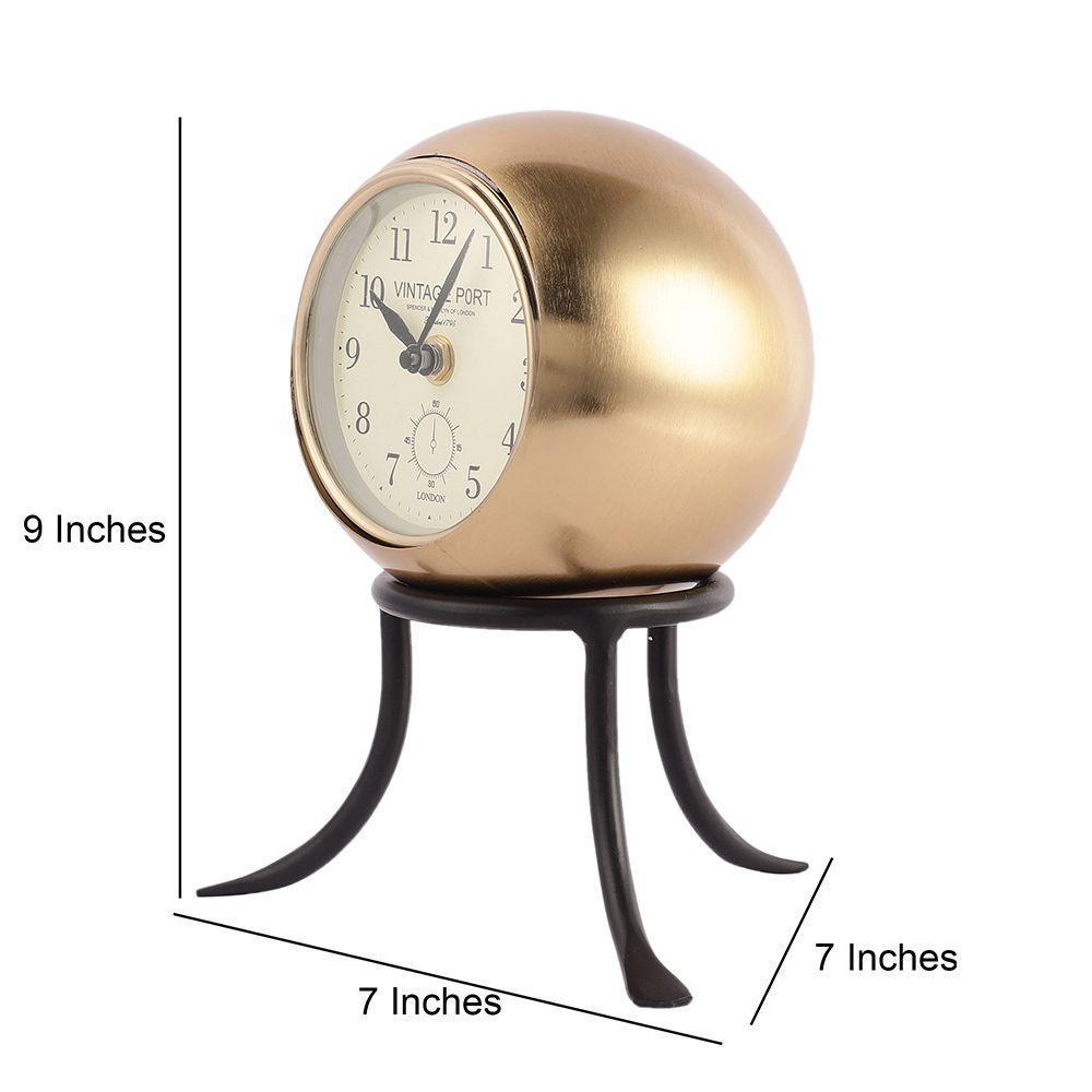 Buy Table Clock - Seated Sphere Decorative Table Clock For Living Room & Bedroom by De Maison Decor on IKIRU online store