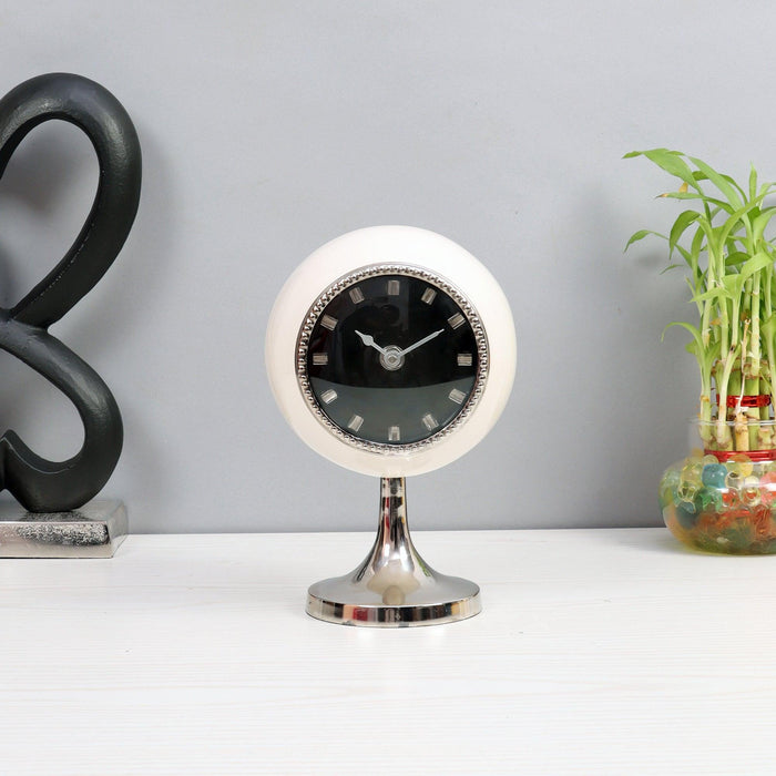 Buy Table Clock - Unique Aluminium Circular Globe Clock For Home & Table Decor Gifting by De Maison Decor on IKIRU online store