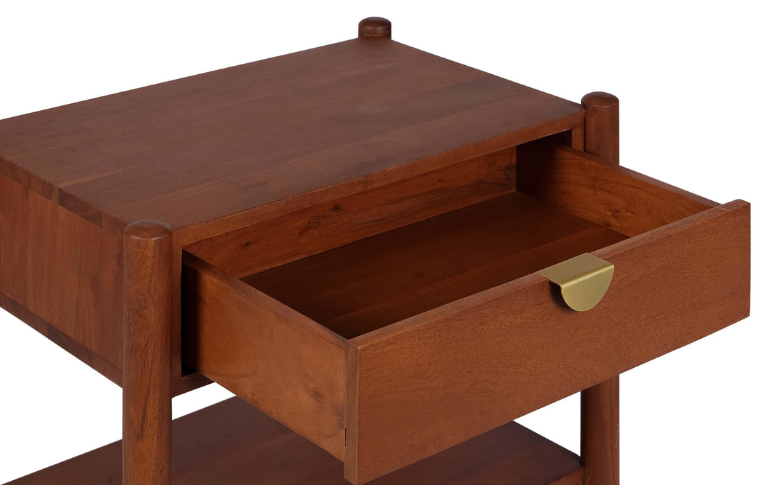 Buy Table - Joy Wooden Bedside Table With Drawer For Bedroom & Living Room by Orange Tree on IKIRU online store