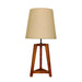 Buy Table lamp - Adrienne Brown Wooden Table Lamp with White Jute Lampshade by Symplify on IKIRU online store