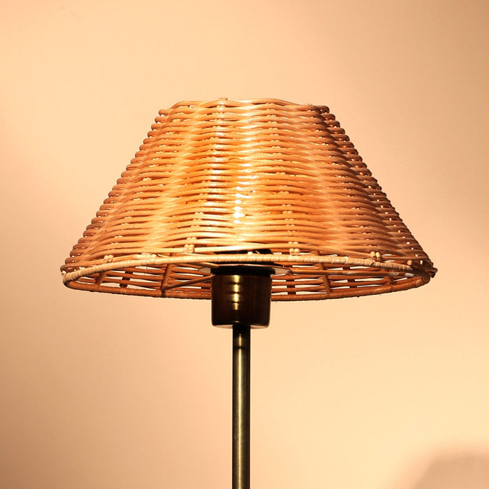 Buy Table lamp - Aesthetic Natural Cane Finish Table Lamp | Decorative Light For Home by Fig on IKIRU online store