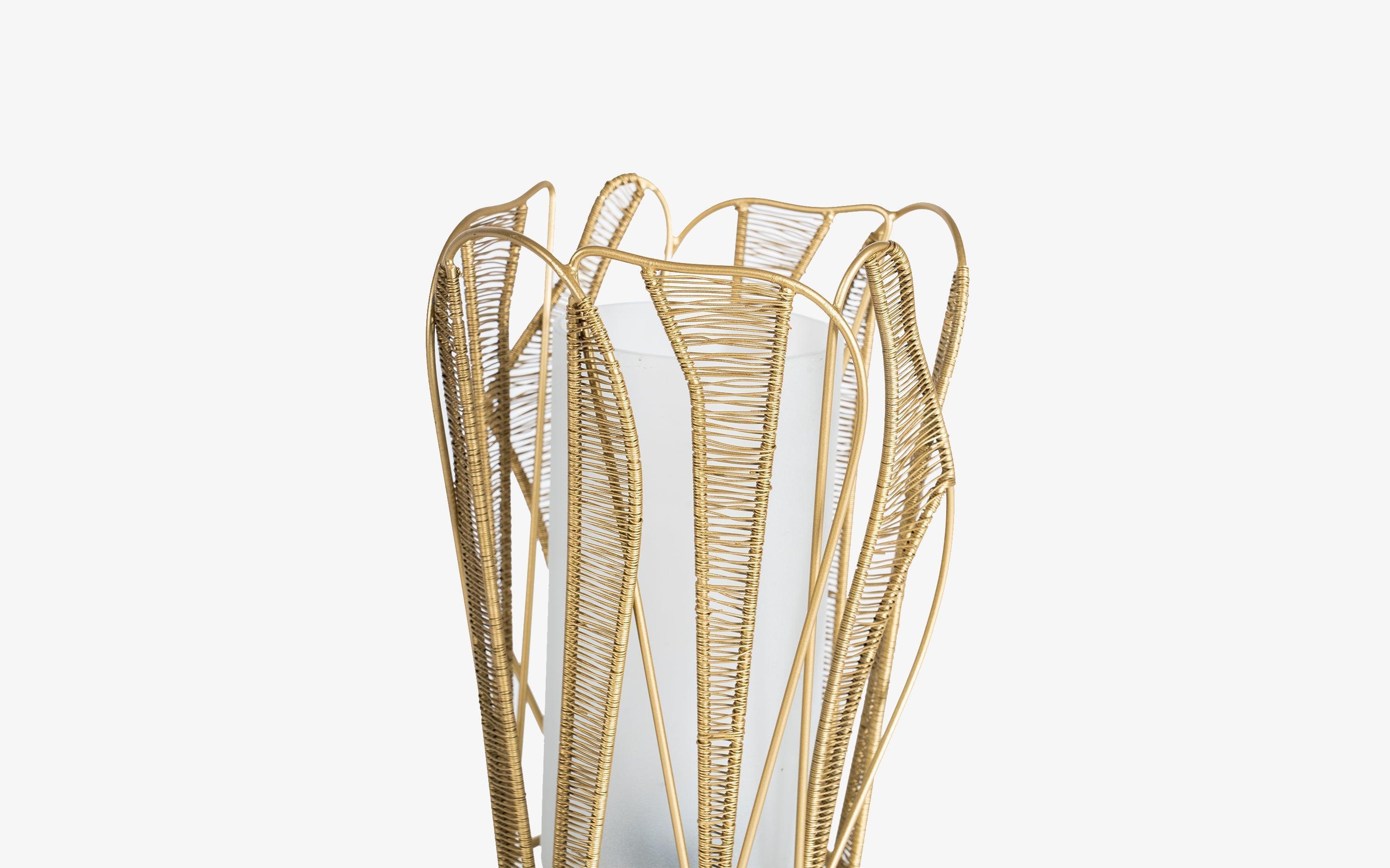 Buy Table lamp - Aponi Table Lamp | Metal and Glass Lights For Bedroom by Orange Tree on IKIRU online store