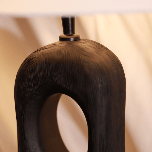 Buy Table lamp - Aries Textured Wooden Lamp by Muun Home on IKIRU online store
