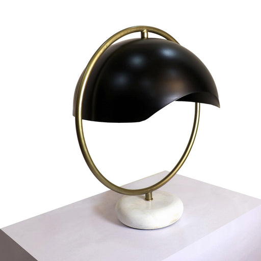 Buy Table lamp - Black Iron & Marble Nordique Round Table Lamp Light For Desk & Home Decor by Home Blitz on IKIRU online store