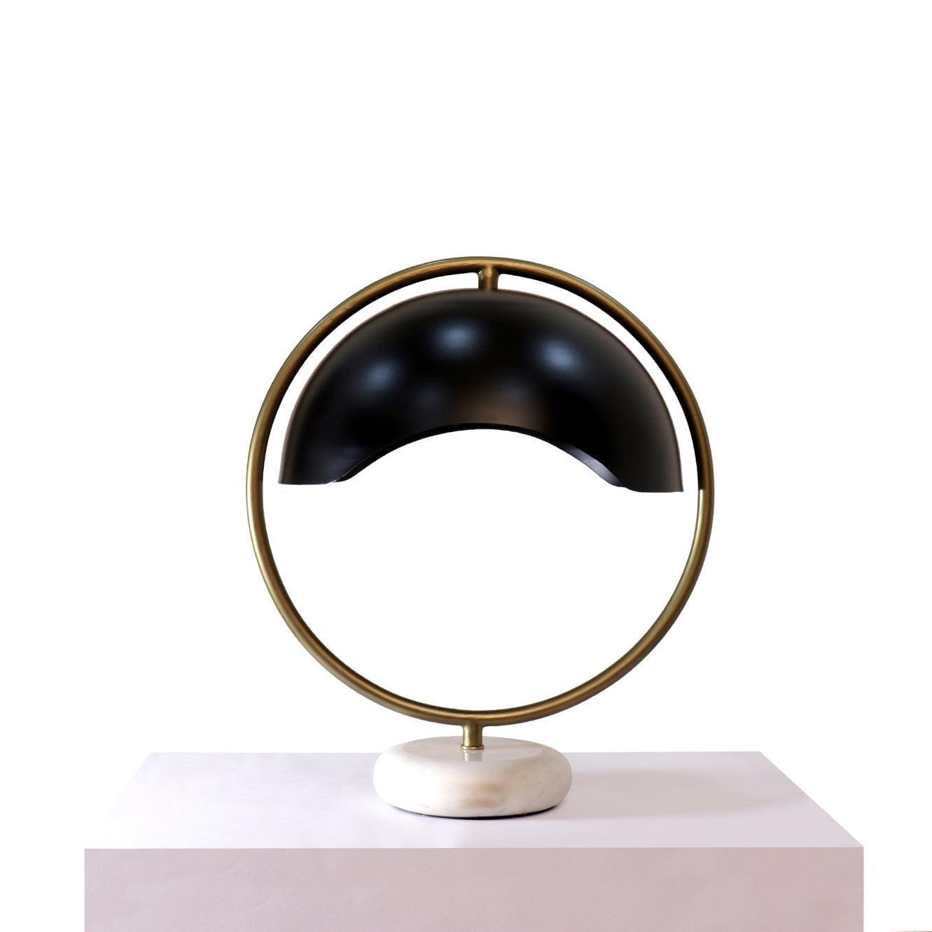 Buy Table lamp - Black Iron & Marble Nordique Round Table Lamp Light For Desk & Home Decor by Home Blitz on IKIRU online store