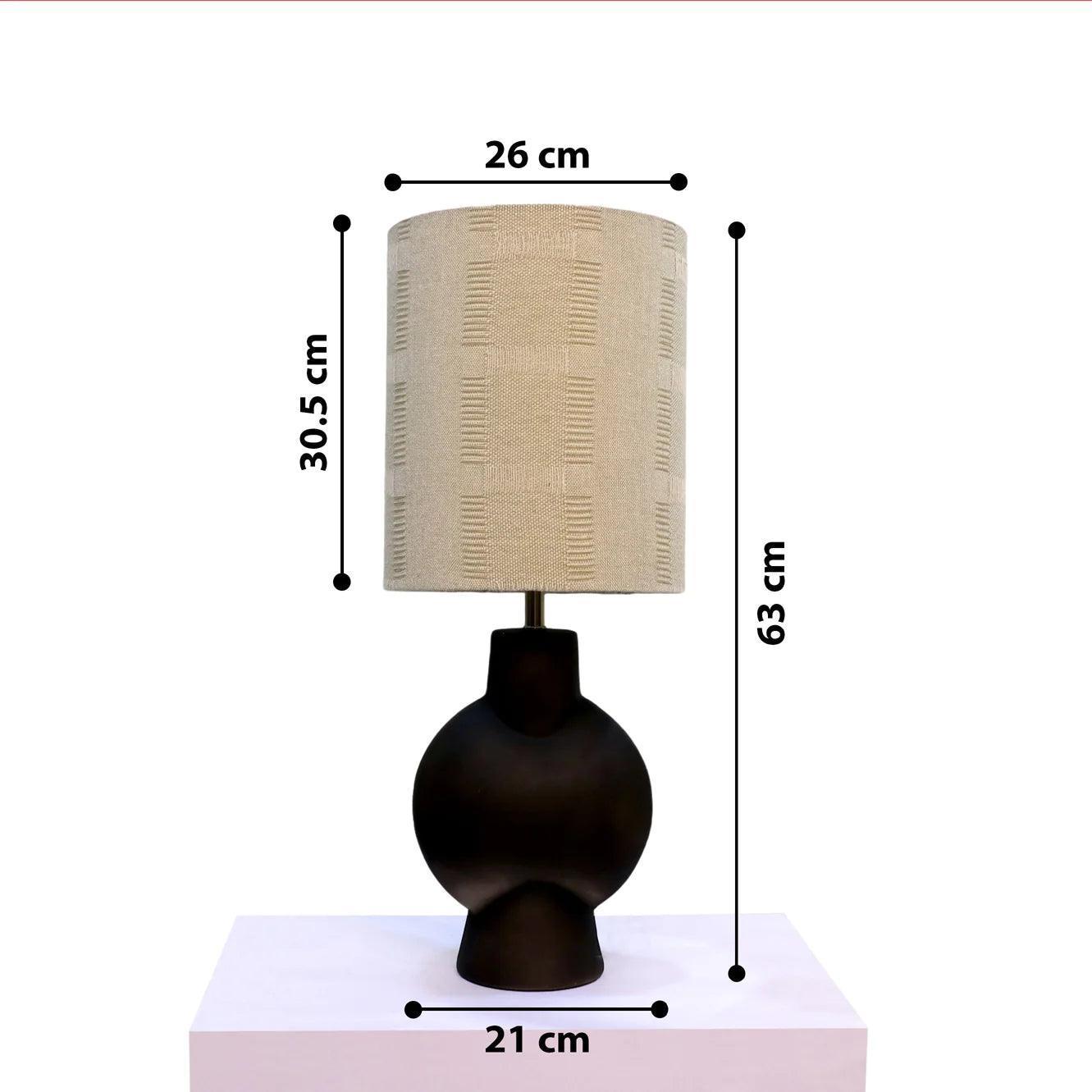 Buy Table lamp - Brown Hobo Ceramic Globus Table Lamp Light with Bulb For Home Decoration by Home Blitz on IKIRU online store