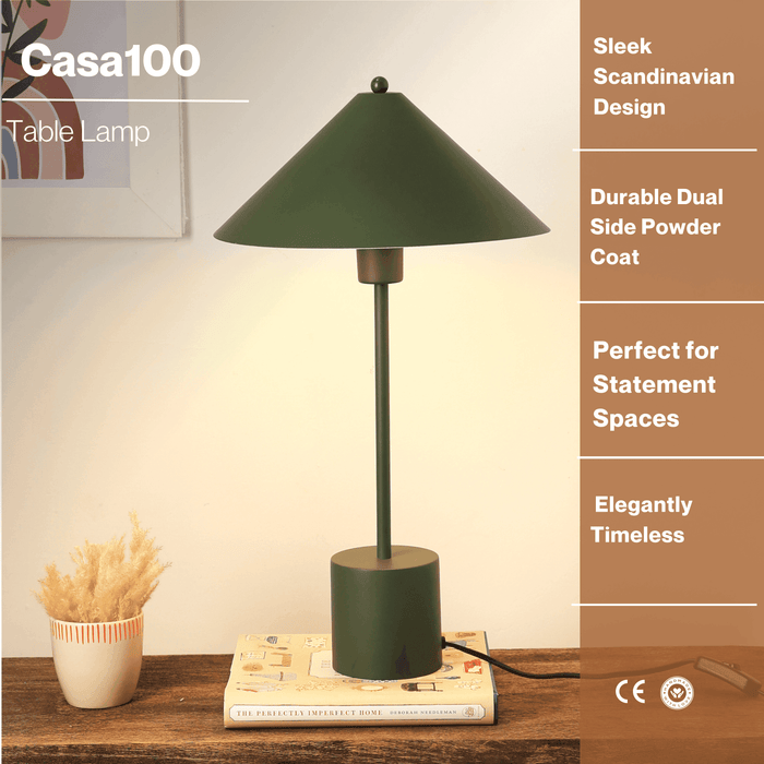 Buy Table lamp - Casa 100 Lampshade For Bedroom | Center Table Lamp by Fig on IKIRU online store