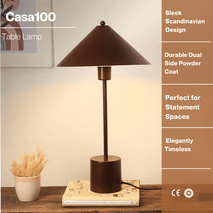 Buy Table lamp - Casa 100 Lampshade For Bedroom | Center Table Lamp by Fig on IKIRU online store