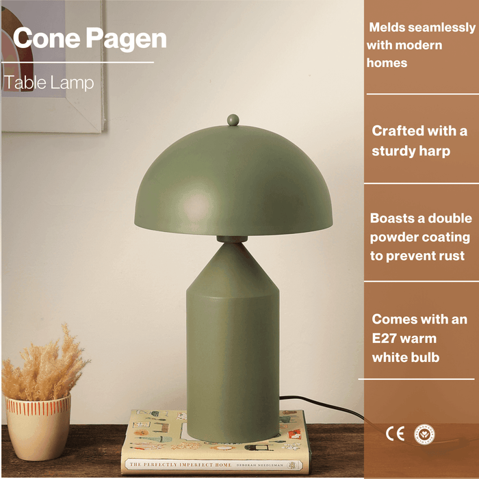 Buy Table lamp - Cone Pagen Table Lamp | Lampshade For Living Room by Fig on IKIRU online store