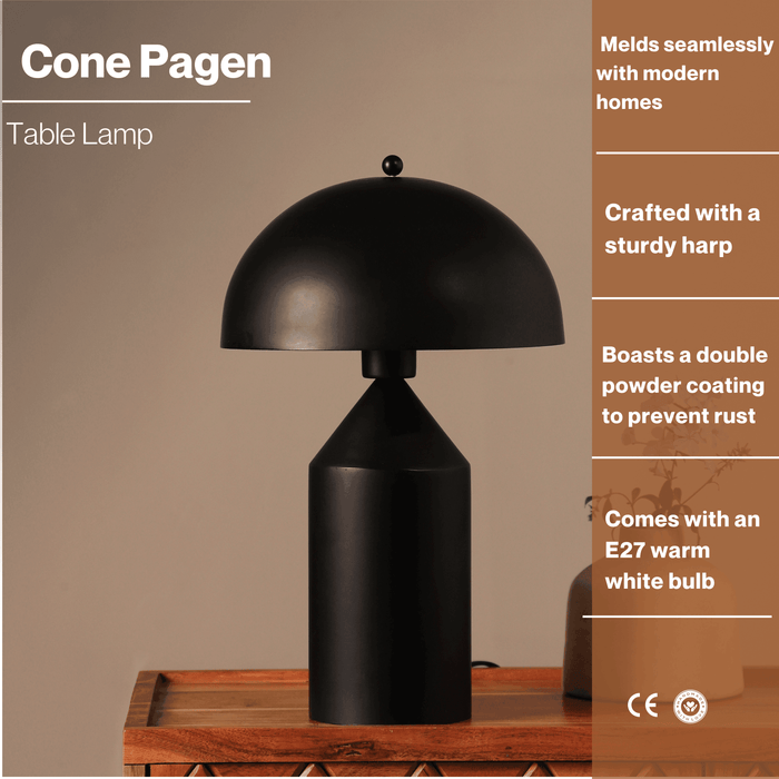 Buy Table lamp - Cone Pagen Table Lamp | Lampshade For Living Room by Fig on IKIRU online store