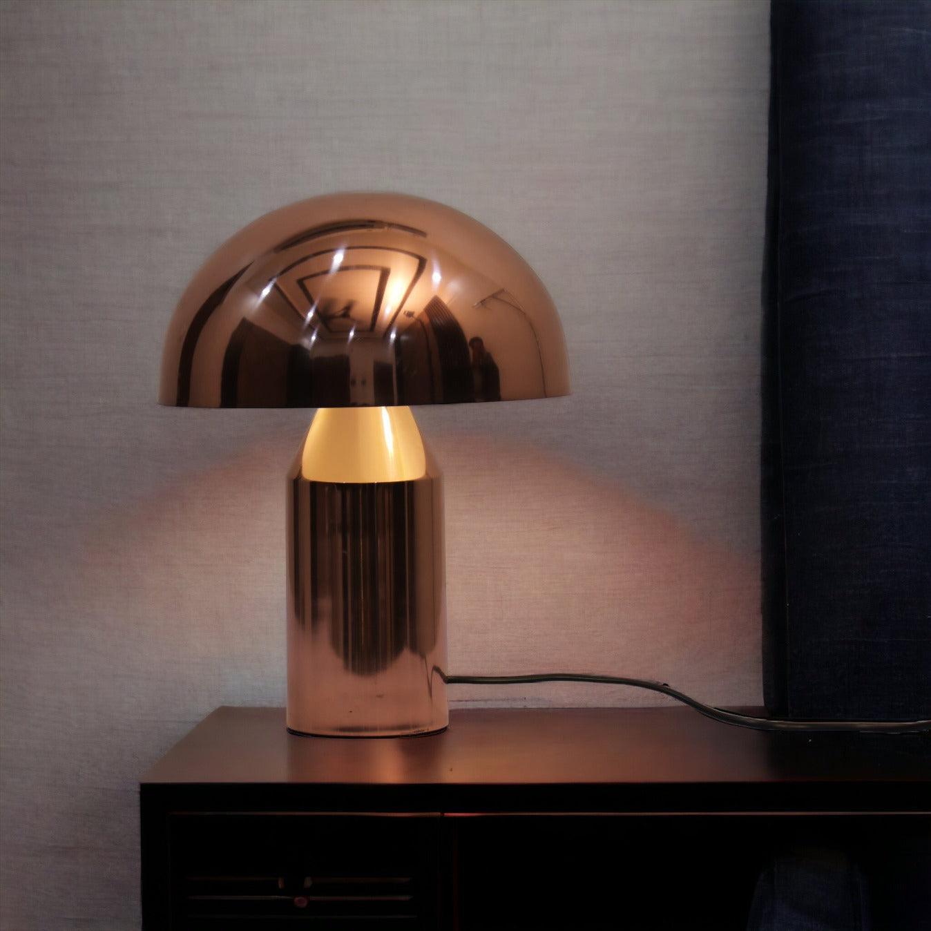 Buy Table lamp - Copper Finish Golden Antique Brisa Mushroom Table Lamp Light For Home Decor by Home Blitz on IKIRU online store