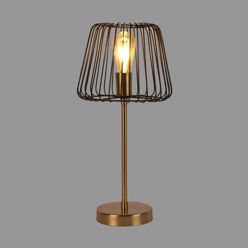 Buy Table lamp - Decorative Metallic Cage Table Lampshade For Bedroom & Living Room by De Maison Decor on IKIRU online store