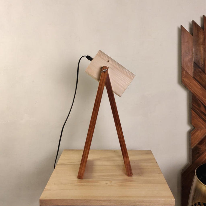 Buy Table lamp - Focal Wooden Table Lamp | Side Table Lamp for Home by Symplify on IKIRU online store