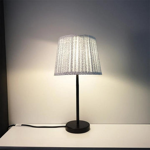 Buy Table lamp - Leaflet Printed Table Lamp For Living Room and Decor | Cotton Fabric Lampshade & Metal Base by Fig on IKIRU online store
