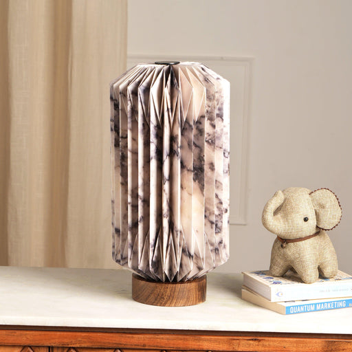 Buy Table lamp - Marble Print Paper Table Lamp | Bedside Lampshade for Living Room by Fig on IKIRU online store