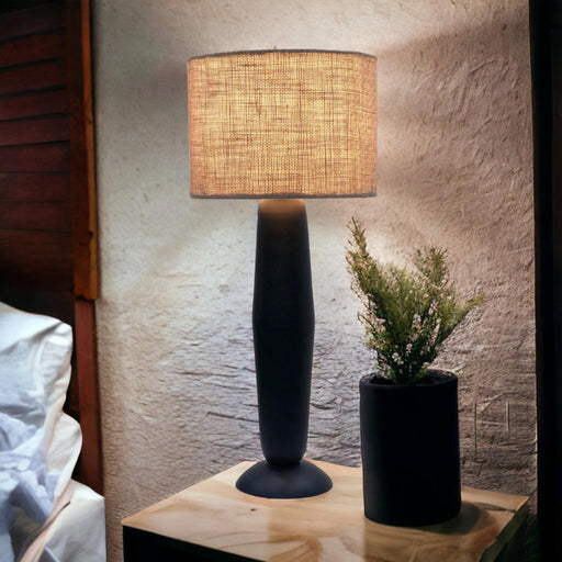 Buy Table lamp - Metal & Jute Fabric Modern Table Lamp Light with Bulb For Home Decoration by Home Blitz on IKIRU online store