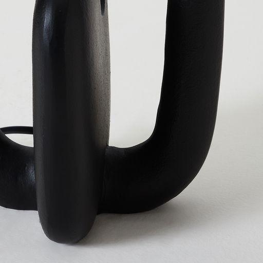 Buy Table lamp - Off White Cotton Linen & Black Metal Novum Table Lamp Light For Home Decor by Home Blitz on IKIRU online store