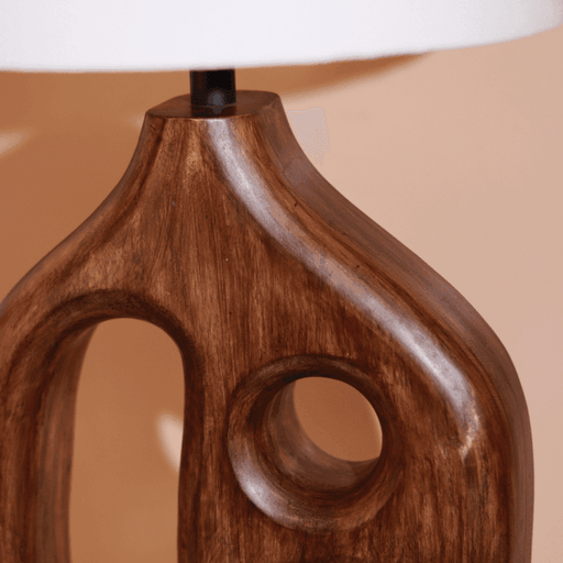 Buy Table lamp - Orion Wooden Lamp For Home Decor | Sofaside Lampshade by Muun Home on IKIRU online store