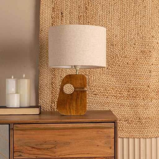Buy Table lamp - Ruko Table Lamp for Living Room Decor | Bedside Lampshade by Orange Tree on IKIRU online store