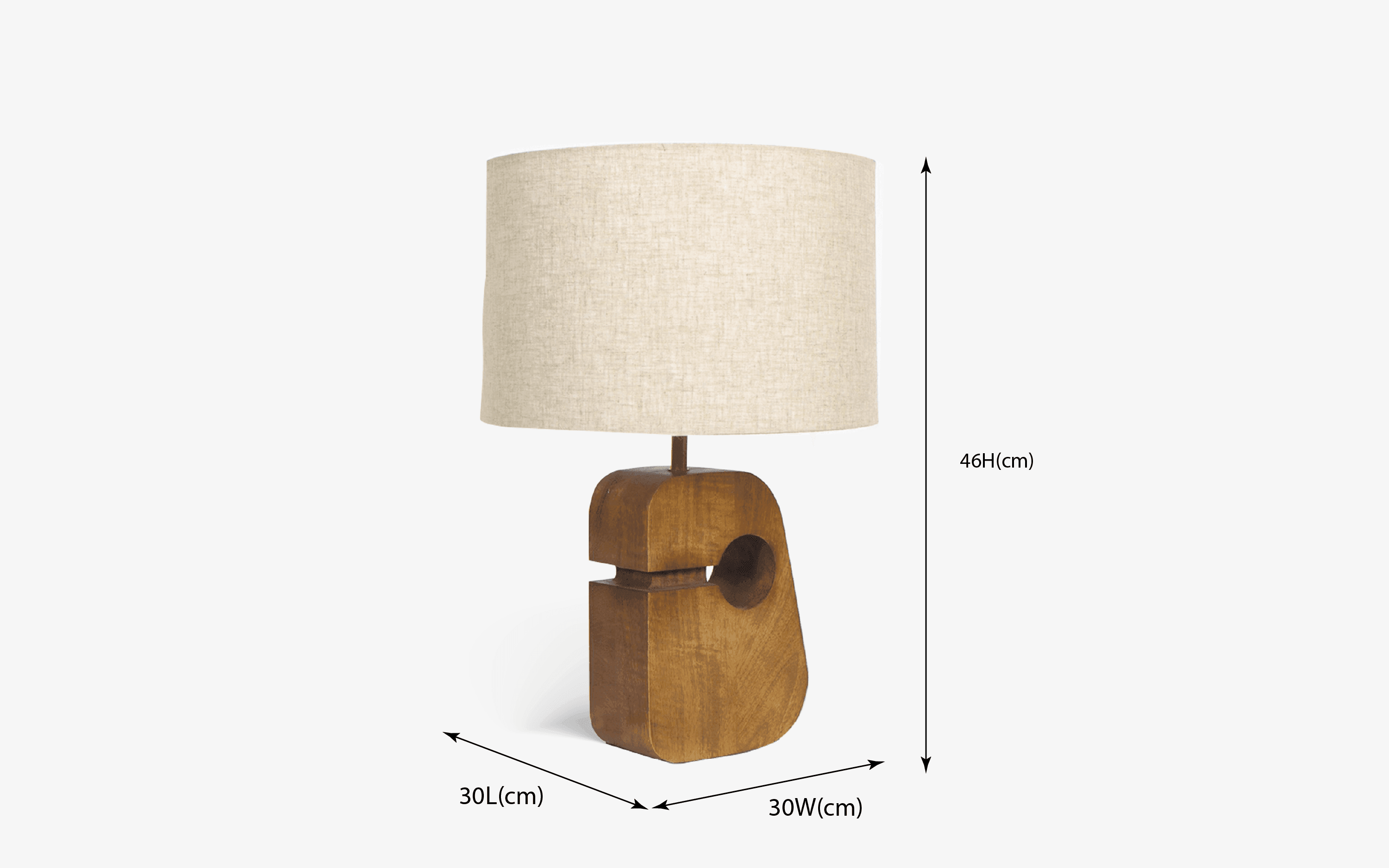 Buy Table lamp - Ruko Table Lamp for Living Room Decor | Bedside Lampshade by Orange Tree on IKIRU online store