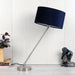 Buy Table lamp - Silver Mj Lamp with Blue Velvet Shade | Lamp For Home Decor by De Maison Decor on IKIRU online store