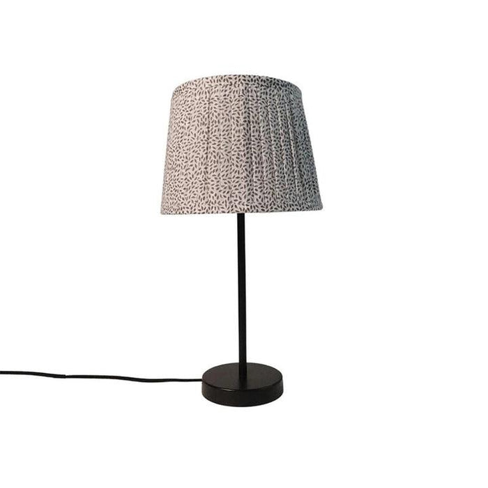 Buy Table lamp - Stylish Leaflet Printed Table Lamp For Decor | Cotton Fabric Conical Lampshade by Fig on IKIRU online store