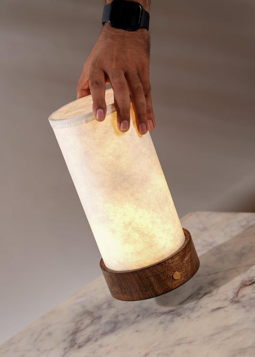 Buy Table lamp - Synthetic Magnus Touch Sensor Lampshade | Centre Table Lamp by Fig on IKIRU online store