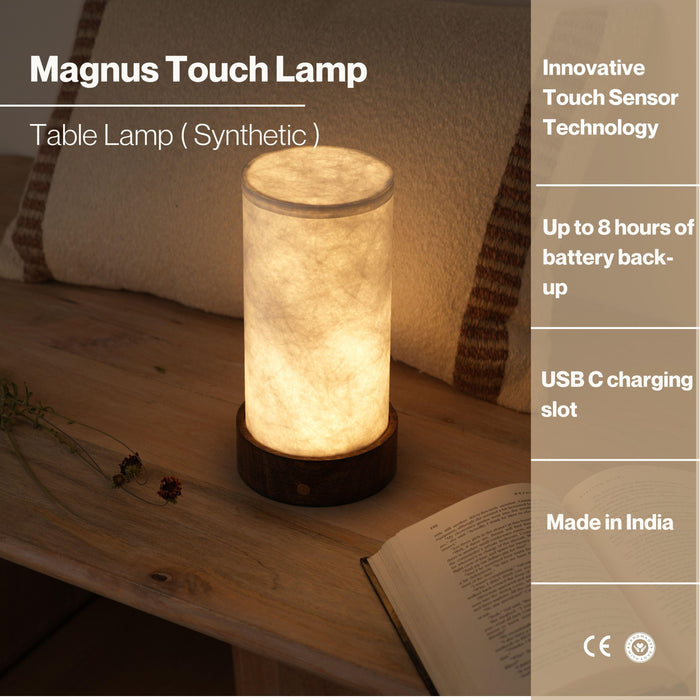 Buy Table lamp - Synthetic Magnus Touch Sensor Lampshade | Centre Table Lamp by Fig on IKIRU online store