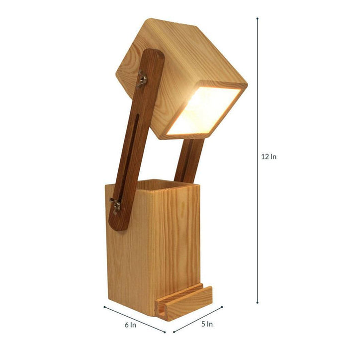 Buy Table lamp - Toby Wooden Table Lamp | Bedside Lamp For Home by Symplify on IKIRU online store