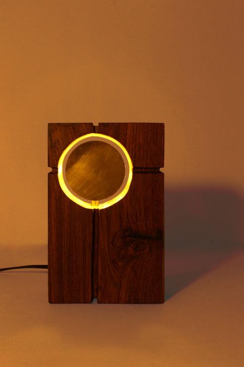 Buy Table lamp - Vartula - The Grandfather Lamp | Wooden Desk Lampshade by Studio Indigene on IKIRU online store